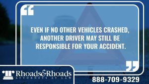 liable for a single vehicle accident
